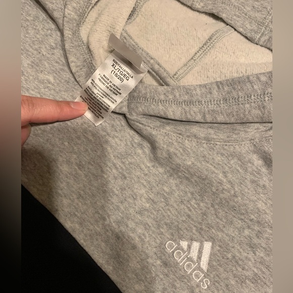 Adidas Women’s Black and Gray Hoodie - Picture 3 of 3
